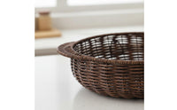 Multifunctional Double Ear Basket Tray Easy to Carry Woven Bread Basket Decorative for Living Room, Tabletop, Bakery Display