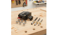 Metal Self-Centering Doweling Jig Kit Clamping Self-Centering Dowel Drill Jig Straight Holes Drilling Guide Set Adjustable for DIYers