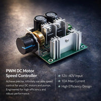 DC Motor Speed Regulator, Variable Speed DC Motor, DC Motor Controller with Knob, High Efficiency DC Motor Governor, 12V-40V 10A Motor