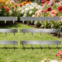 Weather Resistant Weathering Steel Lawn Border Long-Lasting Serrated Landscape Edging Heavy Duty Metal Garden Edging Strip Prevents Soil Erosion for Landscapers, DIY Enthusiasts, Flower Bed, Park, Pathway, Yard
