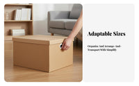 Lidded Cardboard Box with Lid Household Storage Stackable Design for Students