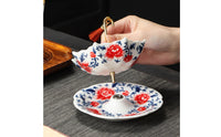Traditional Chinese Design Ceramic Umbrella Tea Strainer Hand Painted Pattern Umbrella Tea Strainer