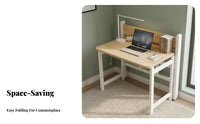 Foldable Design Foldable Writing Desk Space-Saving Study Table Installationcomplimentary Computer Workstation Portable for Apartment Dwellers, distant Workers, Small areas, Dormitory, Home Office, Dorm Room