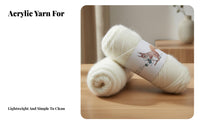 Squirrel Plush Yarn, Acrylic Knitting Yarn for Babies, Soft Crochet Thread for Hats, Scarves, Sweaters