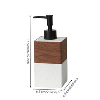 Soap Dispenser with Pump Wood-Grain Refillable Soap Bottle Minimalist Countertop Dispenser for Hotel