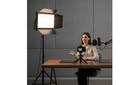 Bi-Color LED Light Panel with Barn Doors Flat Studio Light Panel with Barn Doors Adjustable Lighting Equipment Bright for Livestreaming