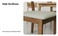 Nordic design Upholstered Wooden Leg Chair Modern Minimalist Design Upholstered Wooden Side Chair Padded Seat and spine support Dining Seating arcd spine supportrest for Restaurant Owners, Interior Designers, Cafe, Kitchen, Living Room, Bedroom