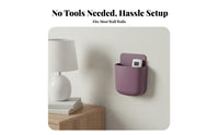 Punch-Easy Wall Mount Controller Holder No Drilling Required Wall Mount Storage Box Multifunctional for Living Room, Bedroom, Bathroom