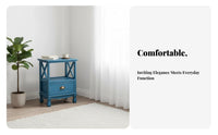 Vintage design 3-Drawer Nightstand Distressed Finish 3-Drawer End Table Sturdy Construction Bedside Cabinet adaptable Design for Apartment Dwellers, Homeowners, Interior Decorators, Guest Room, Small Spaces, Hallway, Office