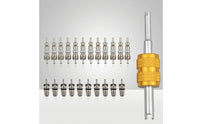 36 Pieces Car Air Conditioning Valve Core Accessories with Remover Tool Car Air Conditioning Valve Core Accessories Refrigeration for Garage