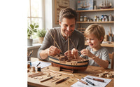 Wooden Ship Model Kit Diy Sailing Ship Model Kit with Stand Detailed for Collectors, Desk