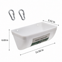 Hanging Chicken Feeder Polymer Trough for Chickens Ducks Geese, Automatic Poultry Feeder for Small Flock