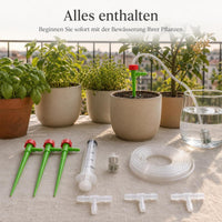 Adjustable Flower Drip Irrigation Kit with Siphon and Water Absorber for Potted Plants