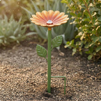 Foliage Accents Metal Bird Bath Stake Ground Insert Bird Bath Stake Slender Pollinator Water Station Decorative