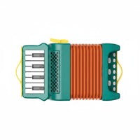 Parent-Child Interactive Kids Music Accordion Musical Mini Accordion Toy Easy to Play Hand Eye Coordination for Toddlers, Indoor