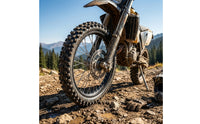 Knobby off-Terrain Motorcycle Front Wheel Spoked Front Wheel Assembly Pre-Mounted Complete for Motorcyclists