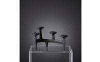Abstract 4-Cup Candle Holder Textured Tabletop Candle Holder Alloy Home Decor Sturdy for Display