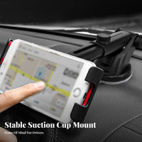 Car Dashboard Phone Holder 360° Rotation Dashboard Phone Mount Secure Hold Vehicle Navigation Bracket for Drivers, Commuters, Driving, Road Trips, SUV