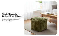 Plush Texture Square Pouf snug Comfortable Floor pillow Elegant Design Low Stool adaptable Seating for Homeowners, Apartment Dwellers, floor seating area Room, Balcony, Bedroom, Lounging