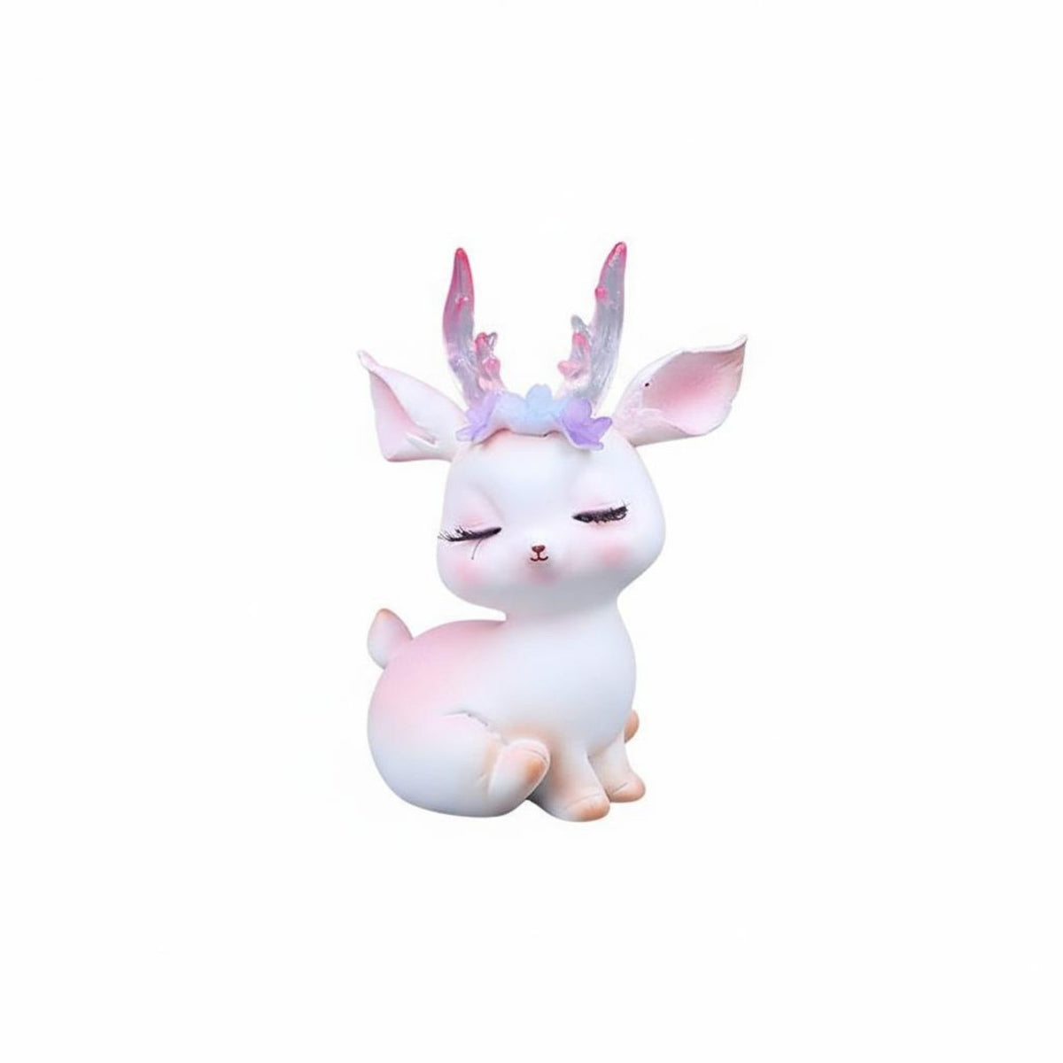 Compact Size Mini Deer Figurine Dreamy Aesthetic Mini Deer Statue Stable Base for Girls, Women, Center Console, Bedroom