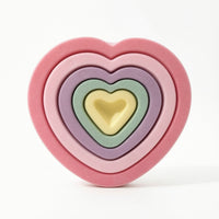 5 Pieces Nested Heart-Shaped Stepping Stones Stackable Foam Balance Stones Lightweight Toy Sturdy for Playroom