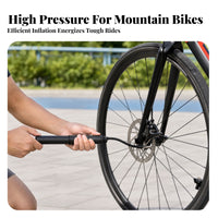 Locking Lever Mini Cycle Hand Pump Hose Connector Bike Pump with Gauge