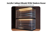 Acrylic Figurine Cabinet High-Clearness View Acrylic Figure Showcase Lighted Display Cabinet Universal Serial Bus
