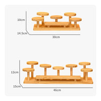 Multi-Tier Display Rack Space-Saving Wooden Figurine Shelf for Desk