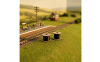 2 Pieces Railway HO Scale Cable Reel 1:87 Scenery for Hobbyists