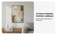 Neutral Tones Cream Design Abstract Painting Ready to Hang Abstract Textured Wall Art Brushed Aluminum Alloy Frame 3D Textured Wall Art for Interior Designers, Business Owners, Gift Givers, Living Room, Entryway, Hallway, Bedroom