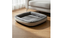 All Seasons Rectangular Supportive Edge Pet Bed Restful Sleep Soft Pet Lounger for Cats