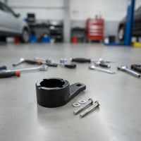 Harmonic Damper Pulley Holding Tool Black Iron Main Shaft Damper Pulley Holding Tool Heavy-Duty Main Shaft Holder with Fasteners for Mechanics