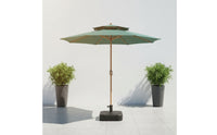 Patio Umbrella with Water-Resistant Base-Resistant Outdoor Umbrella with Base Freestanding Parasol for Backyard, Poolside, Market Stall