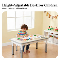 children's Drawing Table and Chairs Drawable Surface Kids Play Table Set Easy to Clean Height Adjustable Young Child Desk Set for Parents, Daycare