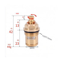 Faucet Valve Cartridge Brass Ceramic Disc Cartridge Faucet Valve Core Sturdy Wear Resistant for Plumbers, Plumbing Maintenance