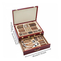 72 Pieces Cutlery Gift Set Smooth Edges Gold Cutlery Set Easy to Clean Tableware for Dining Table