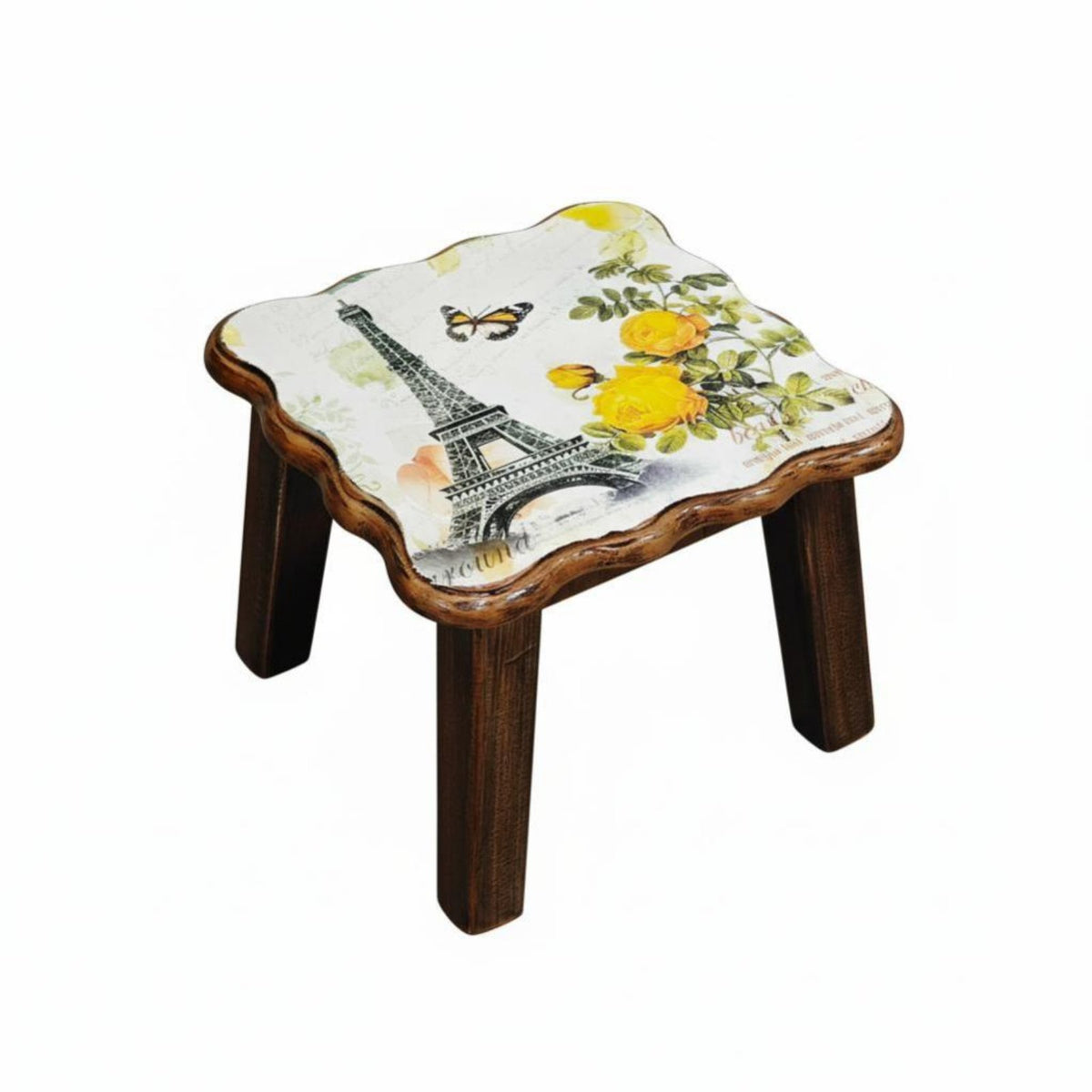 Vintage Design Small Square Bench adaptable Low Stool space-efficient Household Furniture Sturdy Build for Children, Families, Students, Entryway, Living Room, Bedroom, Office