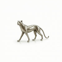Leopard Figurine Shiny Leopard Sculpture Tabletop Ornament Modern Eye-Catching for Home Decor, Office