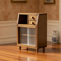 1:12 Scale Miniature Dollhouse Cabinet Dollhouse Cabinet with Drawers Realistic Furniture for Collectors