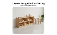child-appropriate Height Montessori Shelf Versatile Design 5-Section Cubby Shelf sturdy Construction Kids' Furniture Easy to Clean for Preschoolers, Toddlers, educators, Kindergarten, Daycare Center, Classroom, Learning Corner