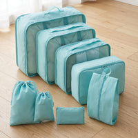 8-Piece Foldable Waterproof Travel Organizer Set for Luggage and Essentials