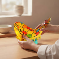 Cetacean Night Light Warm Glow Cetacean Lamp with an Oceanic Base Decorative Seaside Lamp for Nursery, Reading Corner