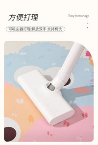 尚美巢品卡通圆形地毯儿童卧室床边毯书房阅读区地垫可爱电脑转椅 直径140CM【隔音防滑】【无异味】 缤纷乐园-围观怪兽