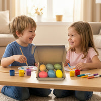 6 Pieces Wooden Easter Eggs Decorative Wooden Egg Handmade-Look for Decorators