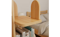 Space-Saving Narrow Bedside Shelf Stable Design Space Filler Shelf Multi-Tier Leaning Bookshelf Large Capacity for Small Areas