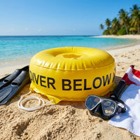 PVC Freediving Safety Buoy Glossy Freediving Buoy Rope-Edged Water Sports Gear Top Valve for Freedivers, Divers, Sea Signaling