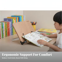 Foldable Adjustable perusing Easel Ergonomic Design Adjustable Book Easel Space Saving Laptop Riser Multi-Functional for Children, Students, Office Workers, School, Library, Home, Kitchen