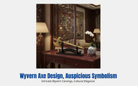 Brass Craft Decor, Mythical Axe Sculpture, Classic Entryway & Living Room Accent