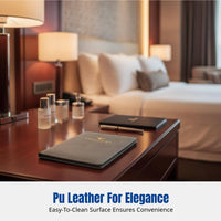 Hotel Room Leather Tissue Box, Multi-Compartment Organizer, Modern Storage
