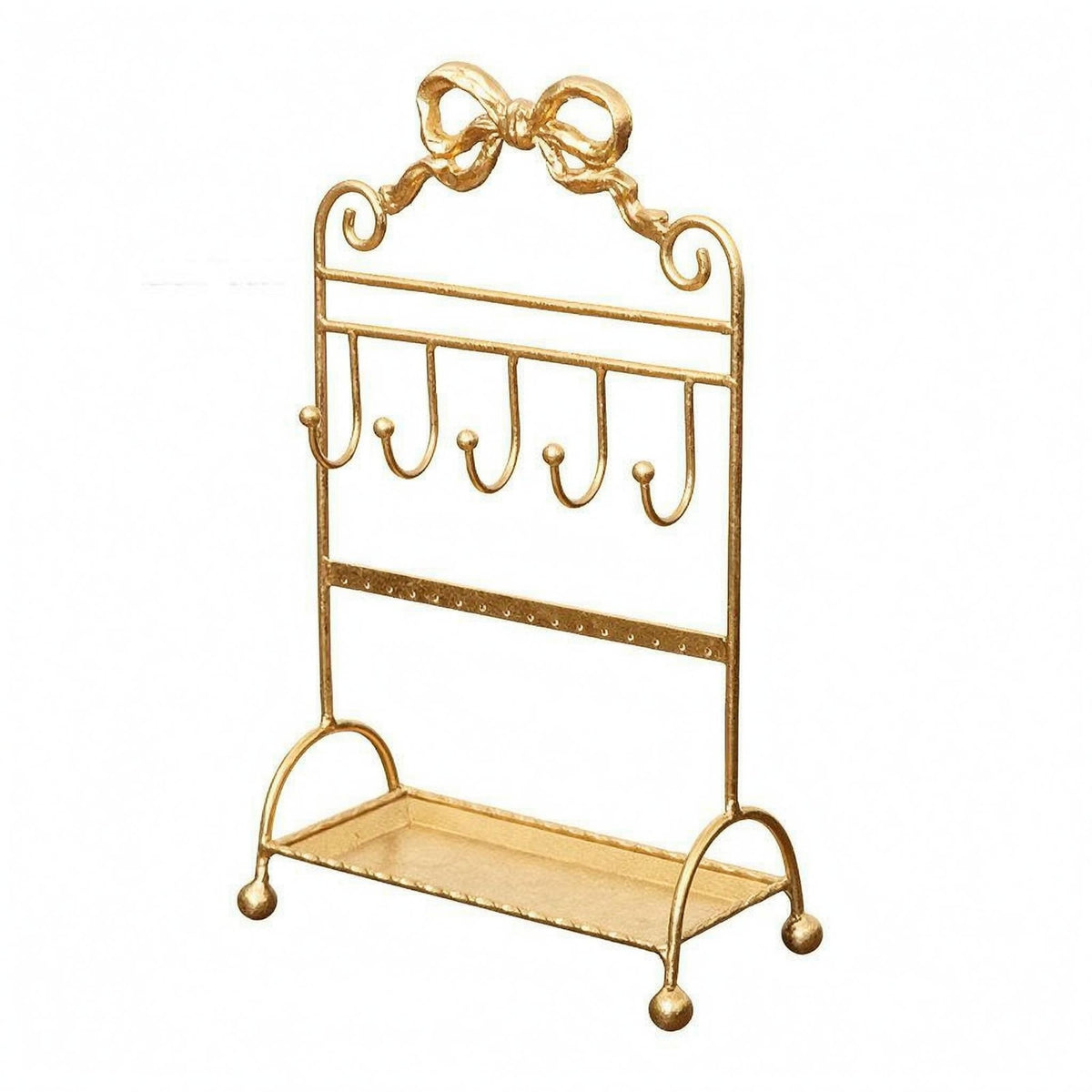 Jewelry Display Stand Decorative Bow Necklace Holder Curled Accents